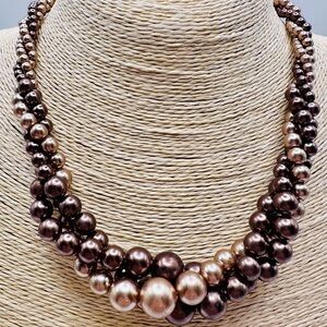 Vintage Multi-Strand Pearl Necklace by Roman